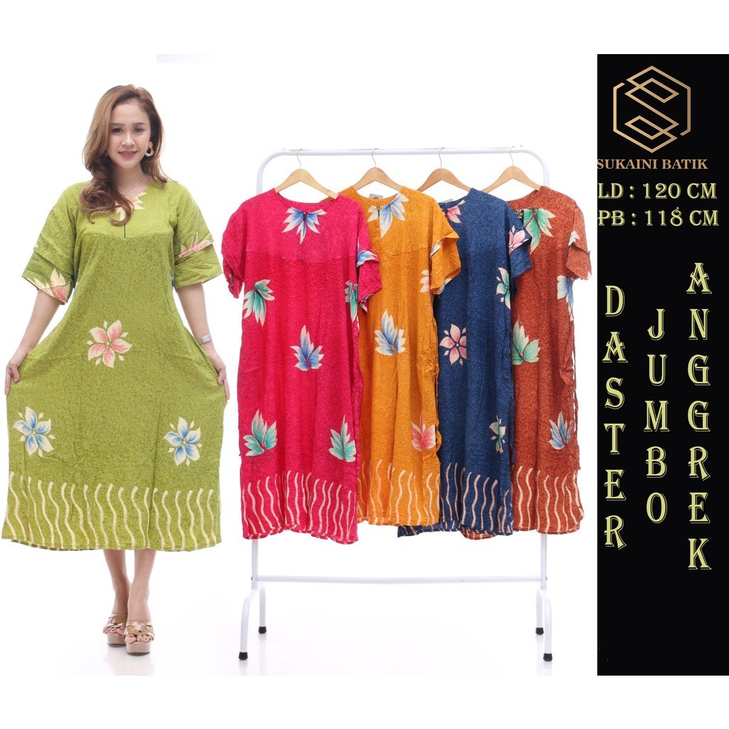 NANTARSHOP daster kekinian super jumbo lengan tumpuk batik cap busui friendly daster murah daster pa