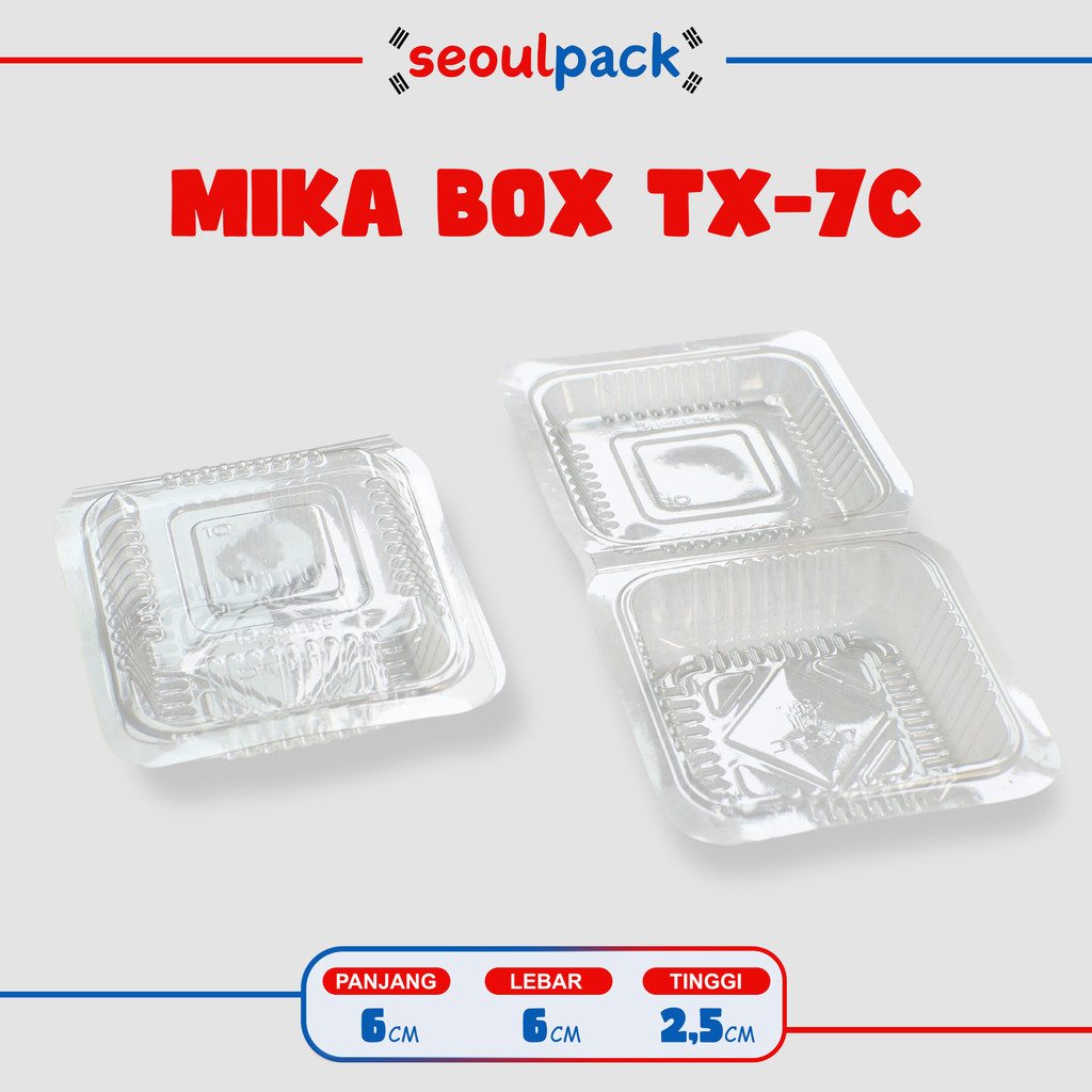 Mika Box Kue Mini TX-7C (100pcs) - Mika Kue, Mika Snack, Box Mika, Mika Tray