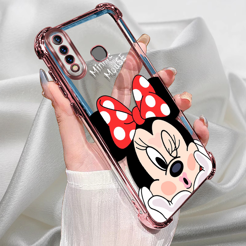 HP Soft Casing Vivo Y19 Case Silikon Untuk Vivo Y19 VivoY19 1915 Casing Silikon merah muda Kartun Ce