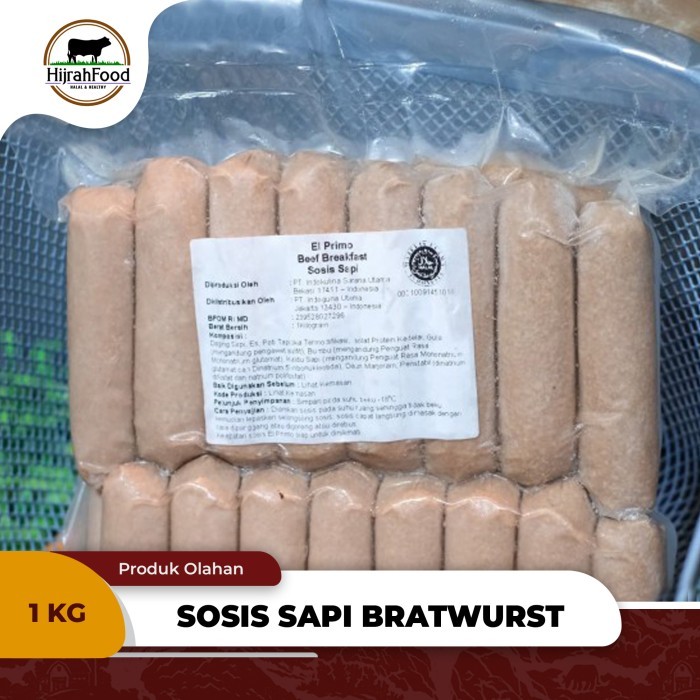 

Sosis Sapi / Beef Sausage Bratwurst Breakfast (Qty. 1 kg)