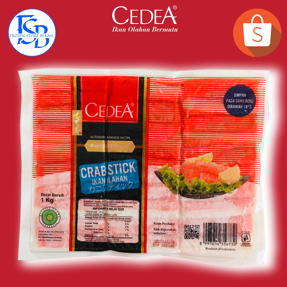 

(DERIFROZEN) CEDEA CRAB STIK 1KG & 250GR