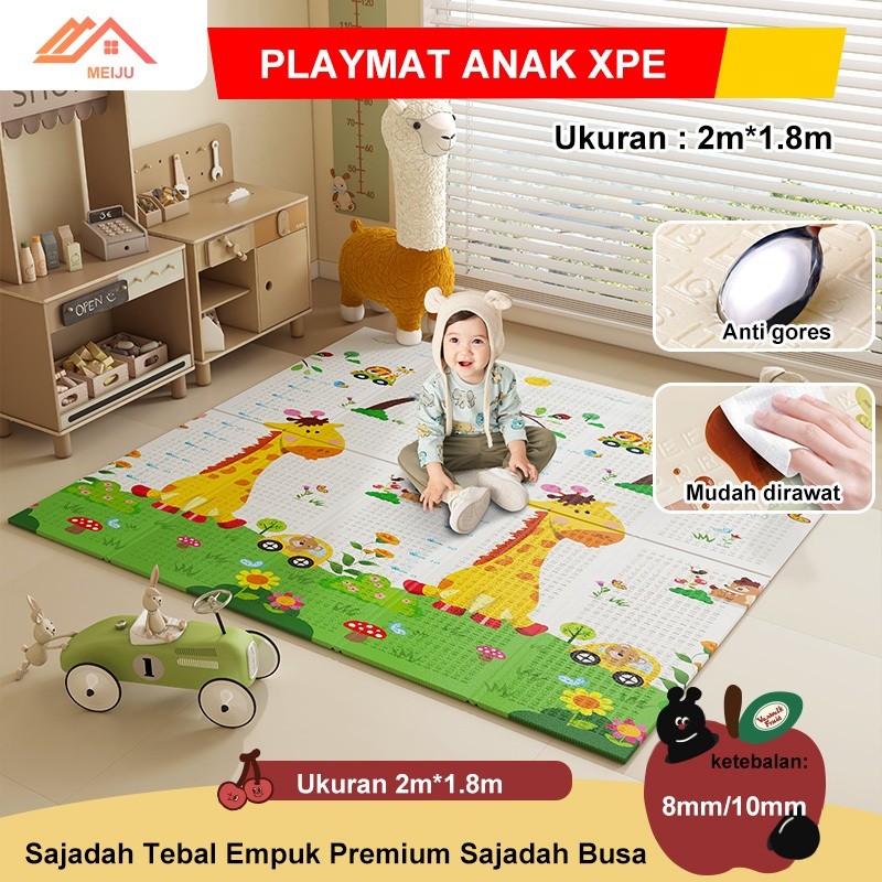 Playmat Foam Lipat /Playmat Bayi Foam XPE 10mm 180x200cm/ Matras Lipat Bayi / Playmat Lipat Bayi