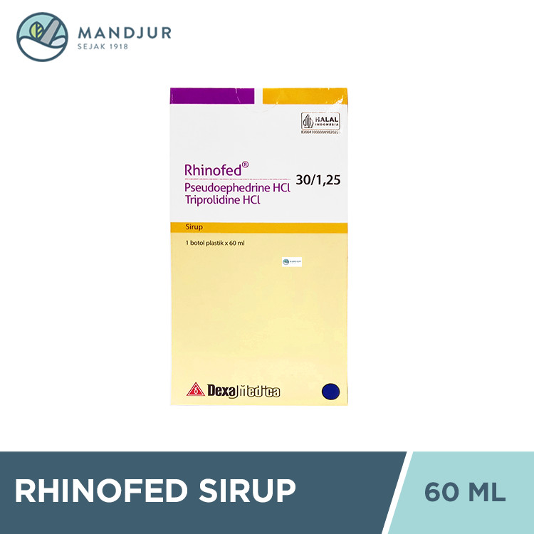 Rhinofed Sirup 60 mL - Obat Flu, Pilek, Demam, Hidung Tersumbat