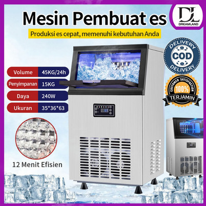 Mesin Es Cube Pembuat Es Batu cepat mesin pembuat es 44kg per 24 jam