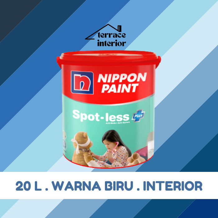 Cat Tembok Spotless Plus Nippon Paint Interior Warna Biru 20 Liter