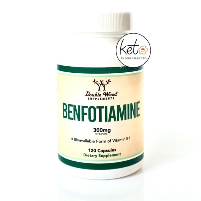 Double Wood Benfotiamine / Vitamin B1 Suplemen Diabetes , Stabil Gula Darah 120 capsules