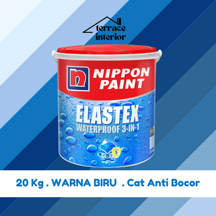 Cat Pelapis dan Anti Bocor Nippon Paint Elastex Warna Biru 20 KG