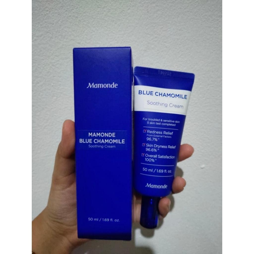 Pelembab Wajah Mamonde Blue Chamomile Soothing Repair Cream 50ml Original Asli Exp 2027 Moisturizer