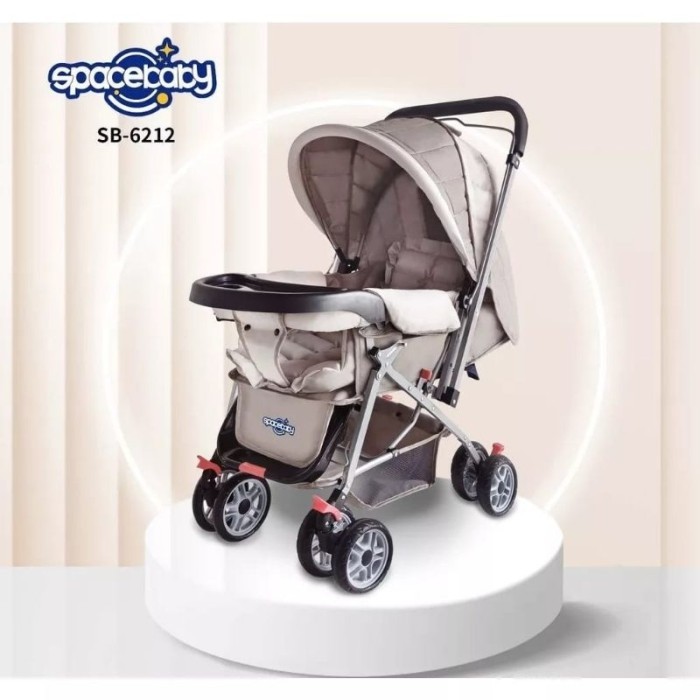 Baby Stroller Bayi anak SpaceBaby SB 6212 kereta dorong stoler stroler - SB 6212 Beige