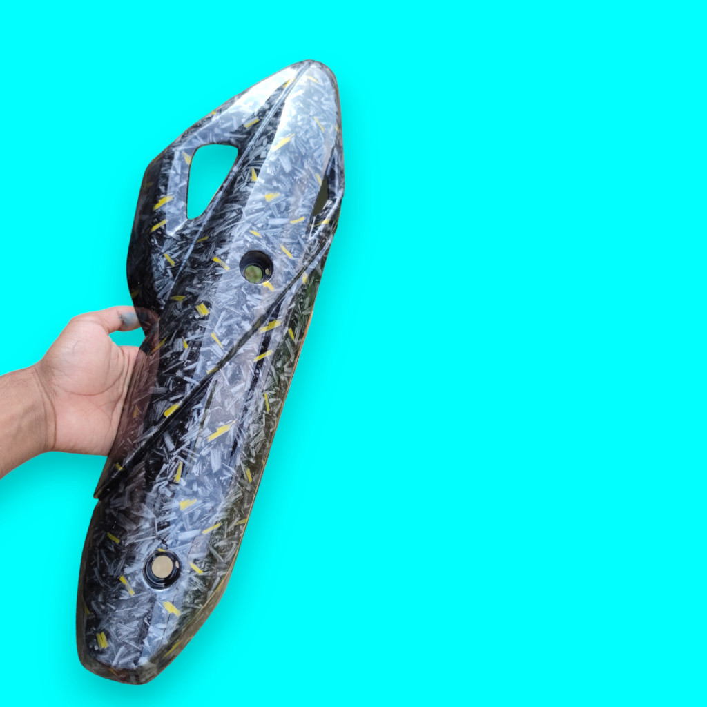 Forged gold tutup tameng knalpot pcx150 AES VARIASI 27 RACINGSHOP