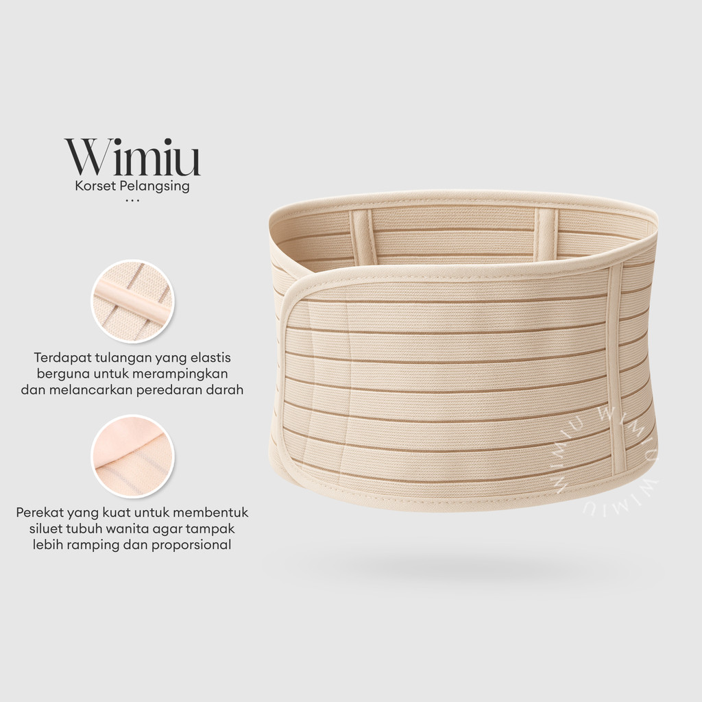 Promo  Wimiu Korset Pinggang Korset Pelangsing Punggung Shapewear Corset Pria Wanita Kesehatan