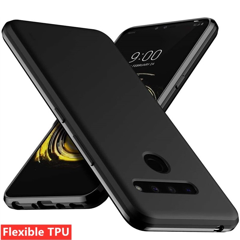 CASE LG V60 / LG V50S / LG V50 / LG V40 / LG V30 V30 PLUS / LG V30 SOFTCASE SOLID BLACK MATTE PREMIU