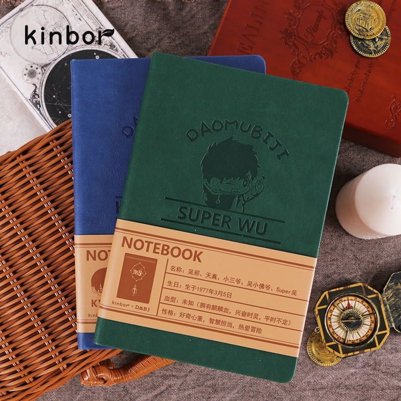 

Kinbor A5 PU Notebook Grid and Blank Page Agenda Plan Book блокнот скетчбук Leather Journal Handbook ежедневник for Student