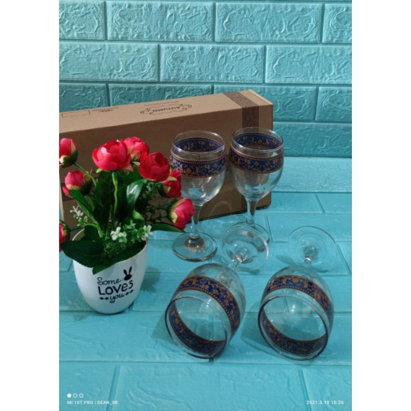 Gelas Set Autumn/ Gelas Kaki/ Gelas Kaca