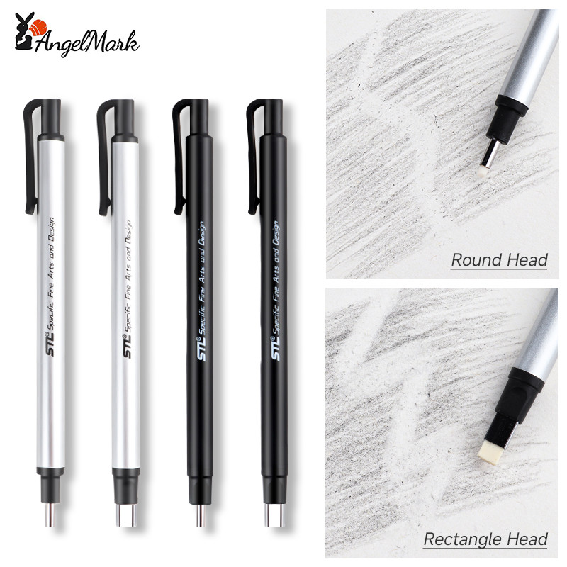 

AngelMark Eraser Mechanical Rubber Refillable Pen Press Type Sketching Drawing Correction Painting Erasers Art Supplies