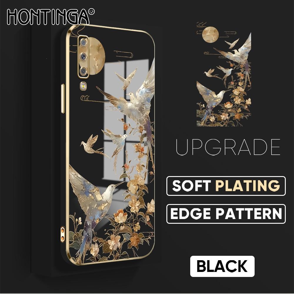 Hontinga Casing Hp Untuk Compitable With Samsung A7 2018 A750 Cassing Free Lanyard Silikon Softcase 