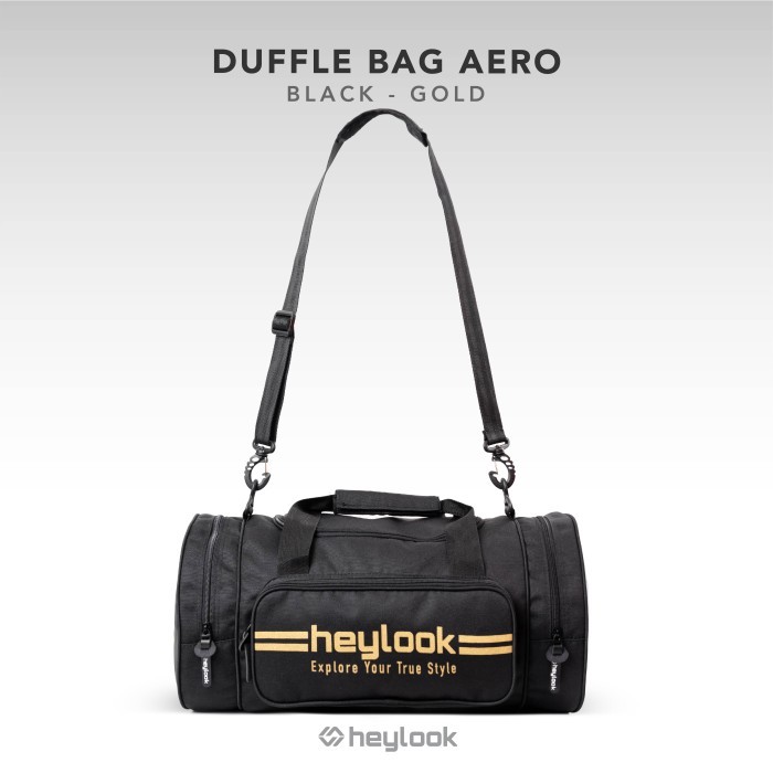 TAS OLAHRAGA TAS GYM TAS FITNESS PRIA DUFFLE BAG AERO HEYLOOK - Black Gold