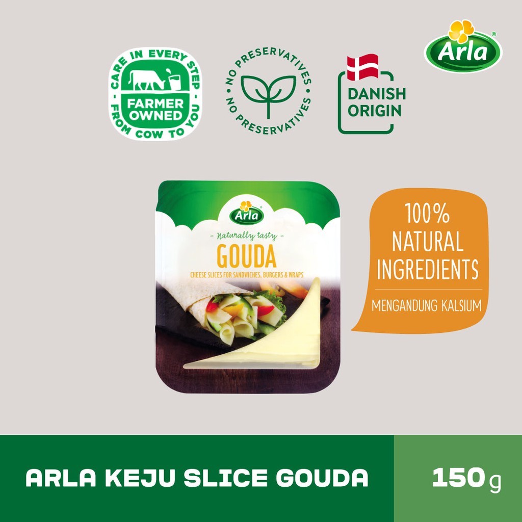 

Arla Gouda Keju Slice 150gr