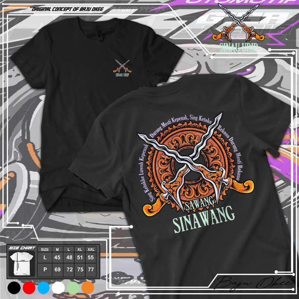 Baju Okee Kaos Sawang Sinawang / Kaos Jawa / Kaos Java / Kaos Culture jawa / Kaos Wayang / kaos keri