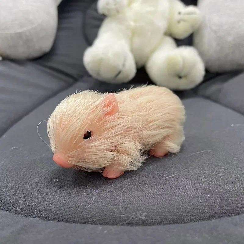 

3 Inch New Simulation Soft Silicone Pig Doll Toy Body Hairy Pig Doll Kids Toy Xmas Gift