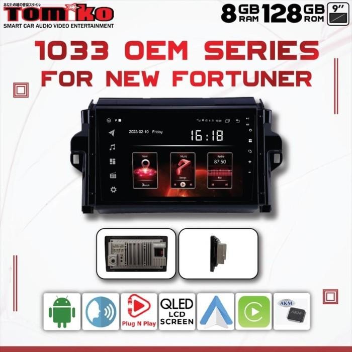 Head Unit Android Tomiko 1033 for Toyota New Fortuner VRZ