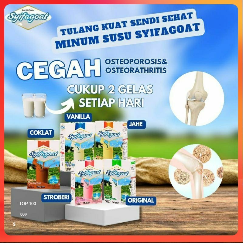 

Susu Kambing etawa syifagoat variant vanila jahe stroberi coklat original Toko Herbal Banyumas Libasma