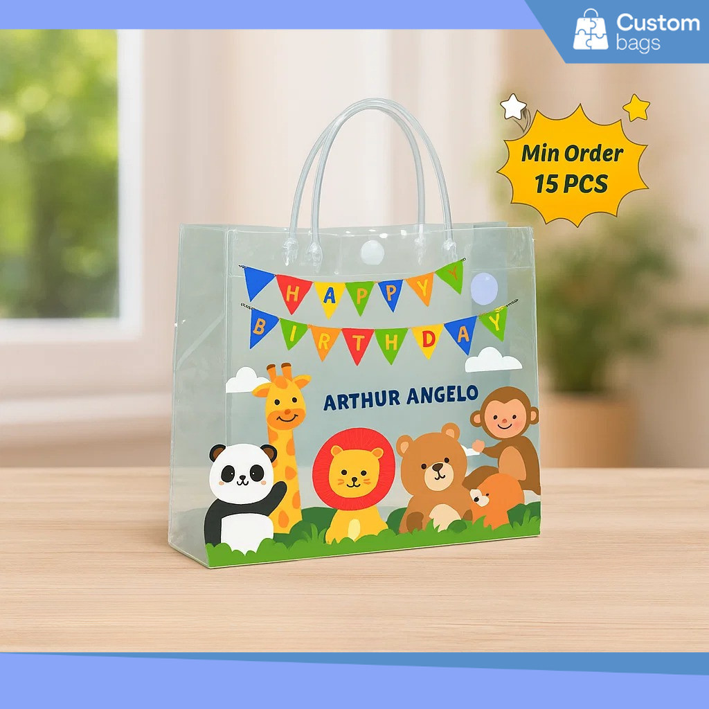 

-ACXTas Ultah / Tas Ulang tahun Anak / Goodie Bag MIKA Karakter / Totebag Transparant | Tas Mika PVC Transparan | Tas Mika Souvenir Ulang Tahun Bening/Tas Belanja/Goodie bag/tas mika transparan | ACX15 - ACX42