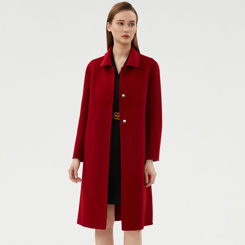 blazer wanita panjang selutut coat merah premium outer line Tekmaco LD 90 - 128