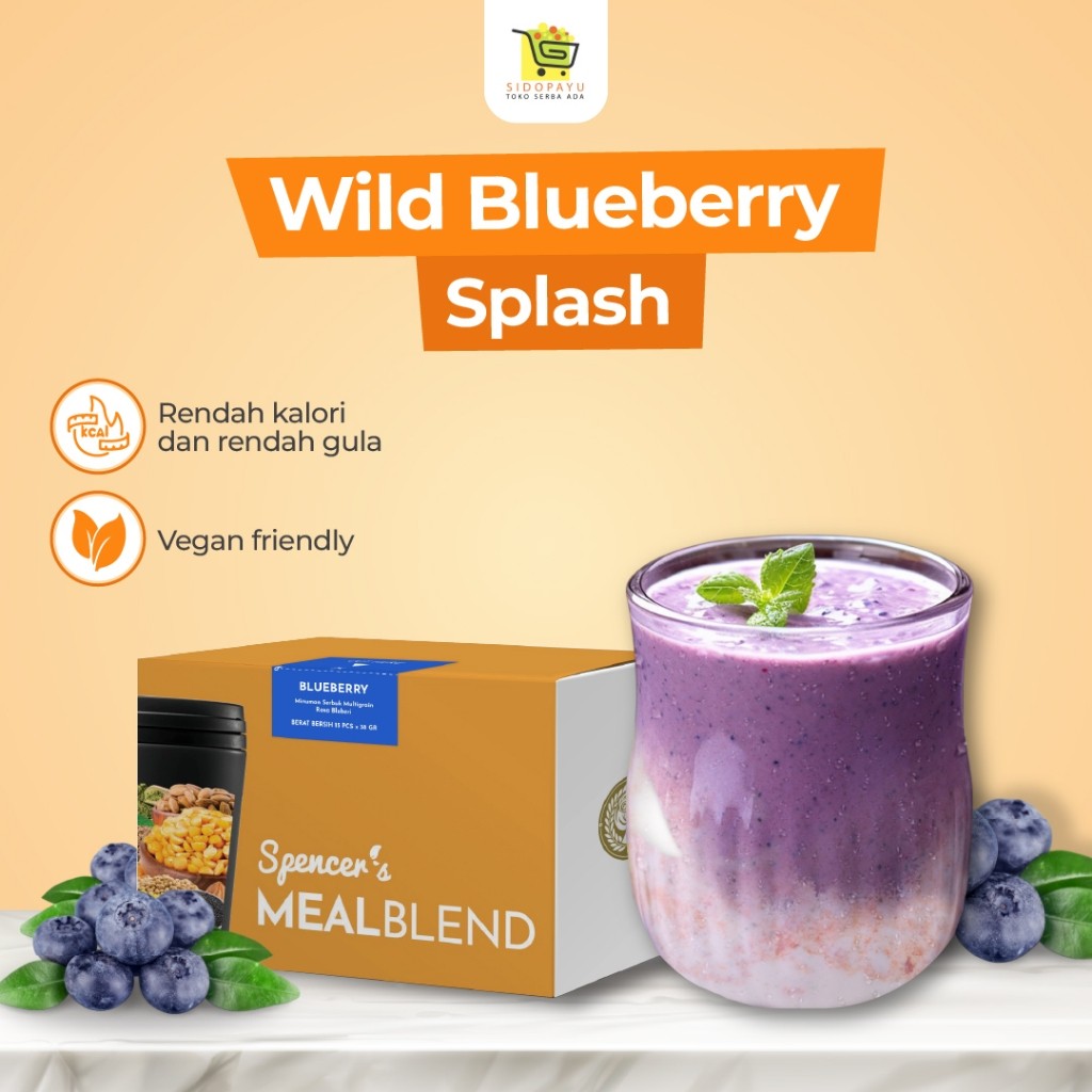 

Mealblend Wild Blueberry Splash Spencers Multigrain Dari Chia Seeds Rendah Gula 15gr Protein