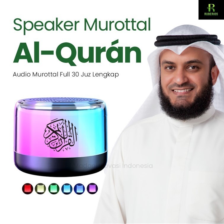 Speaker Murottal Alquran 30 Juz Lengkap lampu RGB