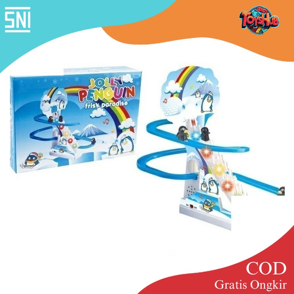 ToysHub Mainan Anak Jolly Penguin Jolly Track Balap Naik Tangga Mainan Toys