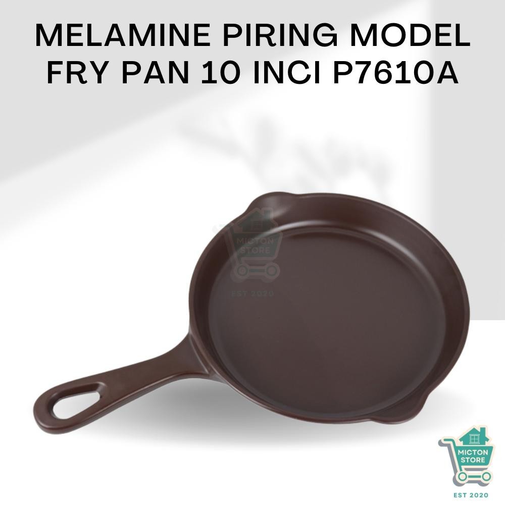 TOPTON Premium Melamine Piring Model Fry Pan 10 inch P7610A Piring Model Fry Pan Piring Bentuk Fry P