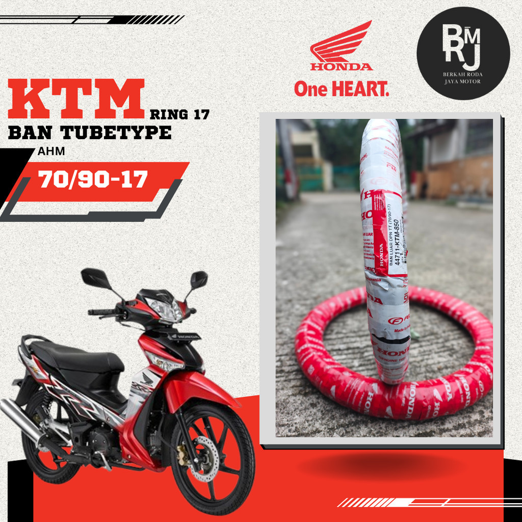 BAN LUAR MOTOR BEBEK AHM FEDERAL KTM Ring 17 70/90 dan 80/90 Non tubeless Tubetype