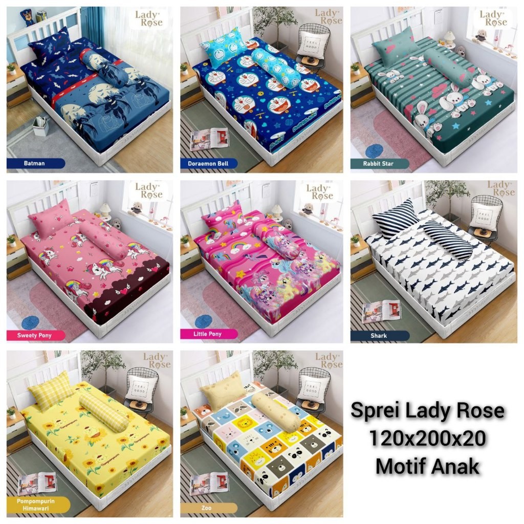 SUPER SALE Sprei Lady Rose 120x200 Single Motif Karakter Anak