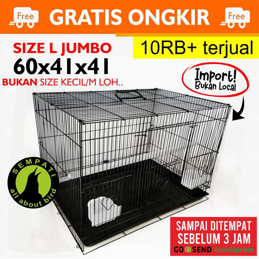 SEMPATI SANGKAR BURUNG KANDANG BURUNG BESI UMBARAN IMPORT KANDANG SANGKAR LOVEBIRD KUCING KELINCI HA