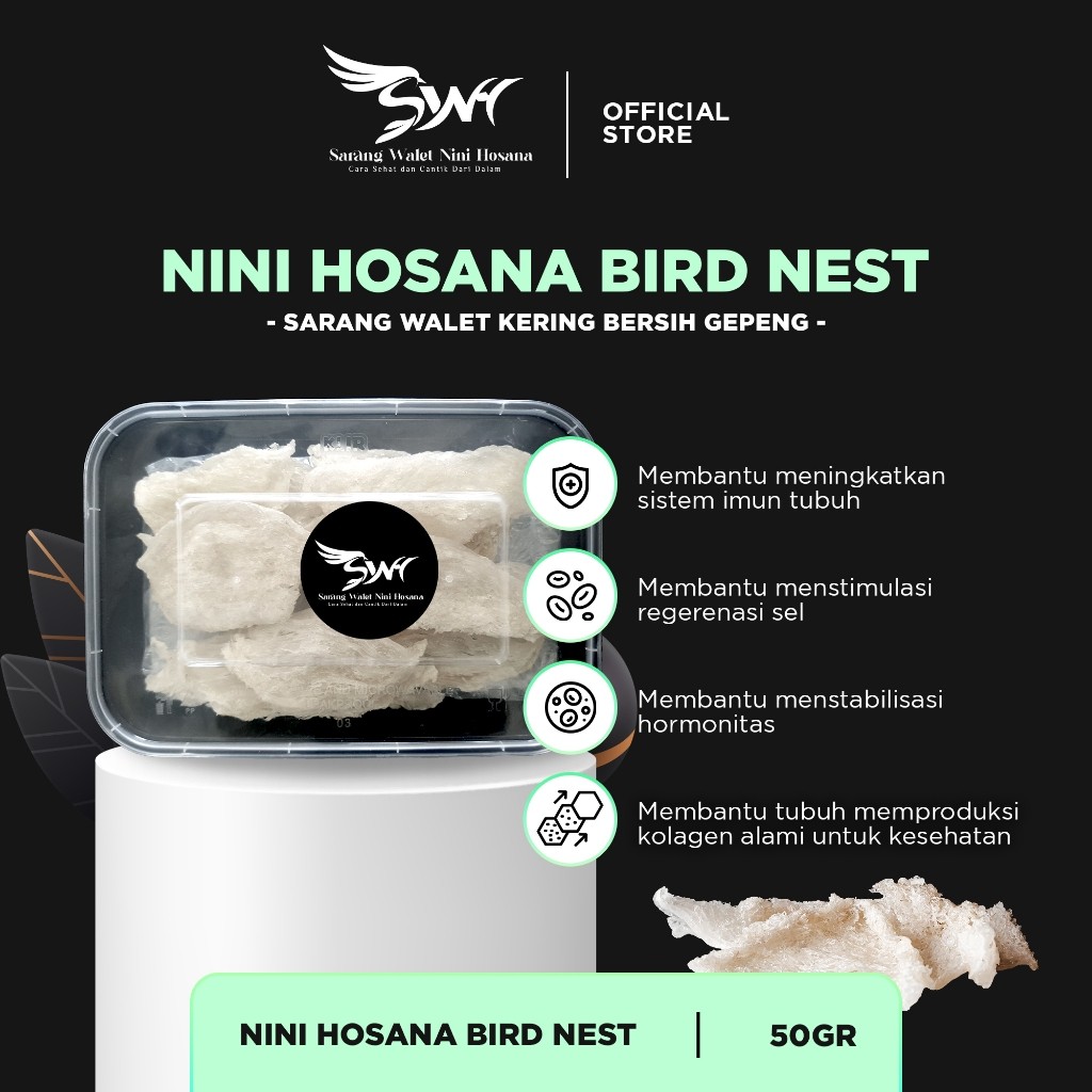 

Sarang Walet Kering Bersih 50GR GEPENG