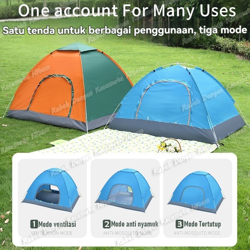 Tenda camping 1-2 person tenda 2-4 orang kemping outdoor/Tent Camp Tenda Alat Camping Kemah Lipat Ke