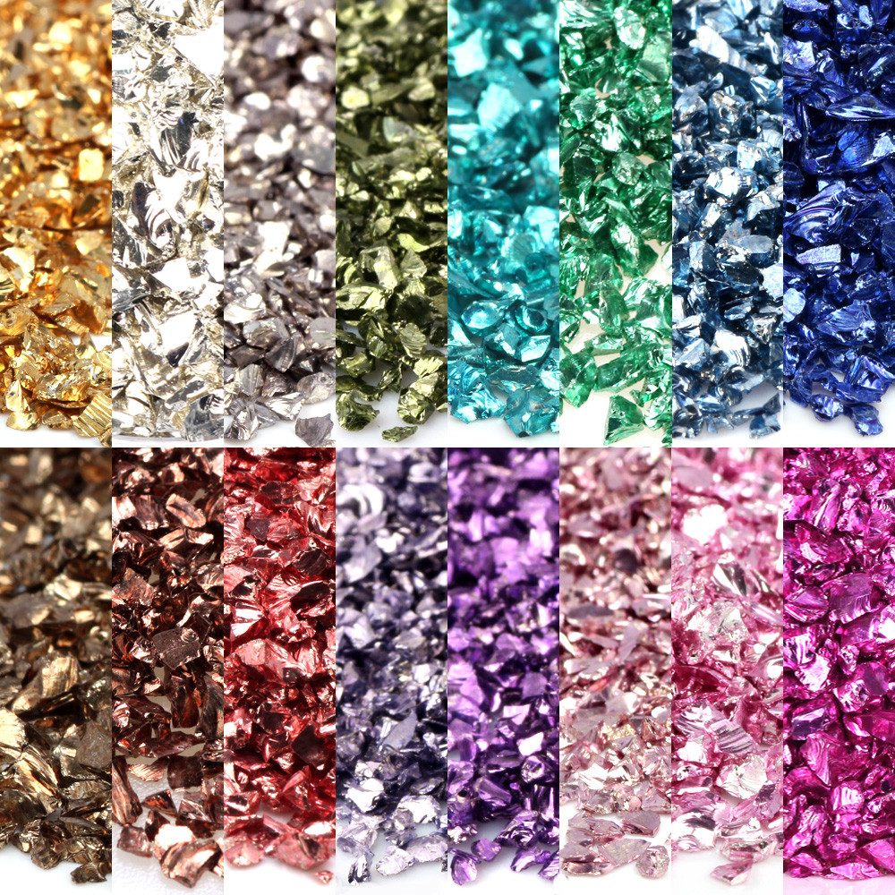 

500G/1000G Glass Metal Crushed Stone Filler DIY Table Decoration Cake Fruit Coaster Filling Decorative For Epoxy Resin Mold