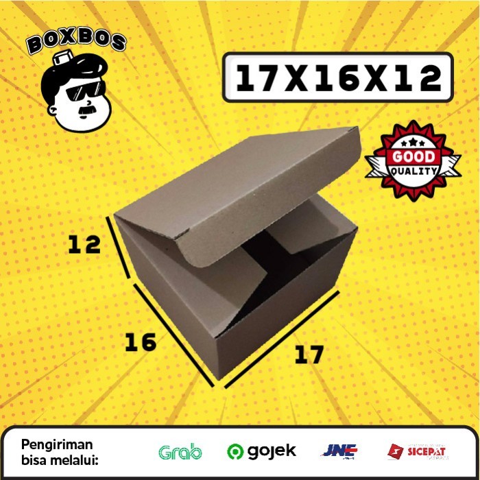 

17x16x12 CM Pizza KARDUS Corrugated Packaging Box packing Diecut