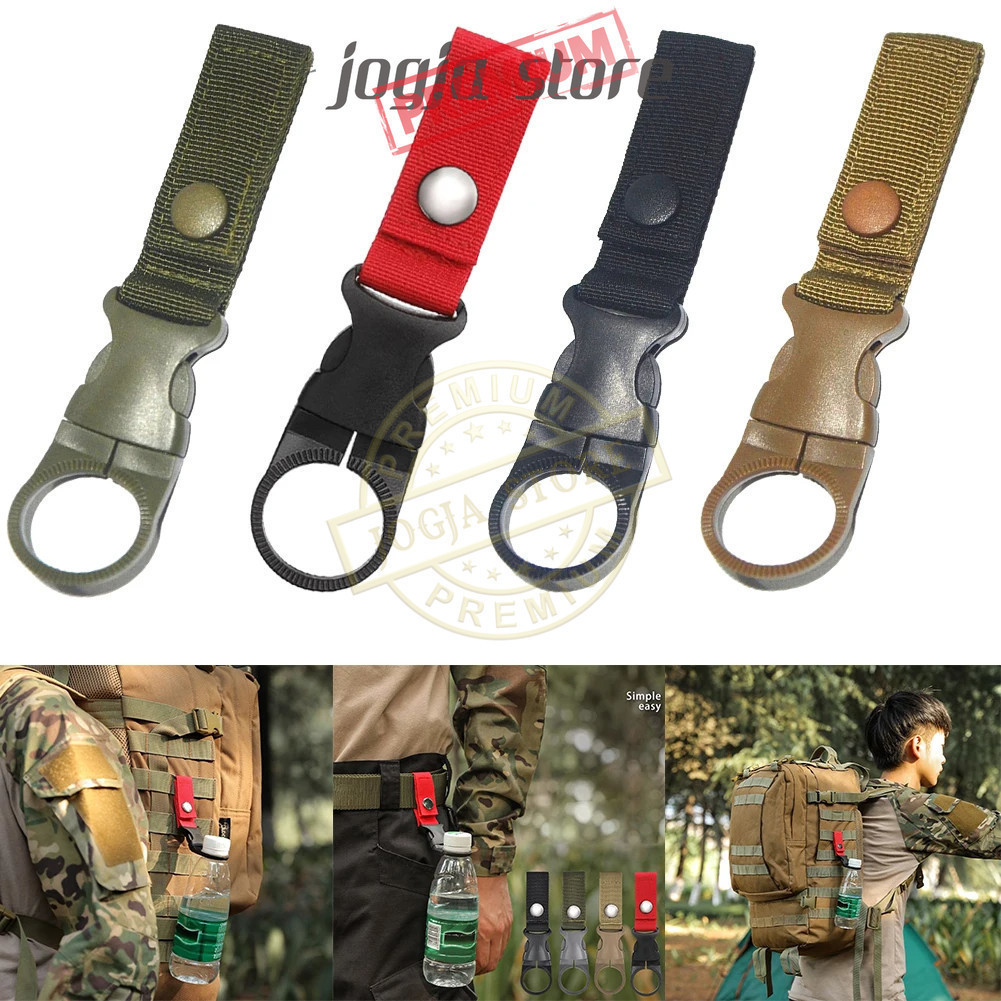 Strap Carrier Botol Minum Tas Backpack Hanger Karabiner Gantungan Cantolan Botol Minum