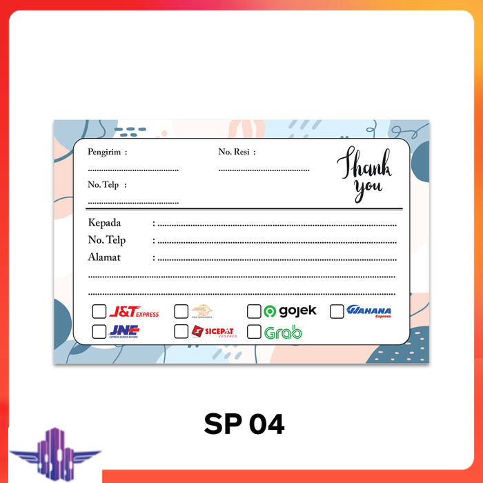 

Stiker Pengiriman Olshop / Stiker Label Pengiriman - SP-04, 10x12cm isi 8