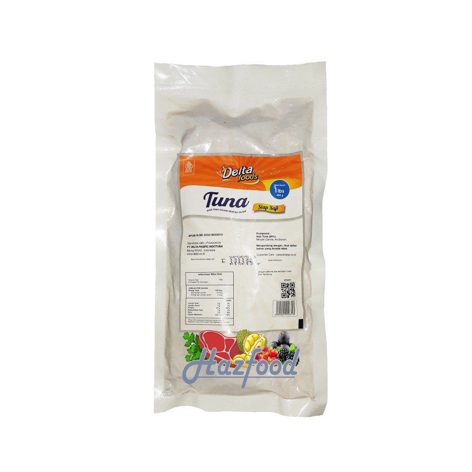 

Tuna Delta Foods 454 Gram | Ikan Tuna Dalam Minyak Sayur