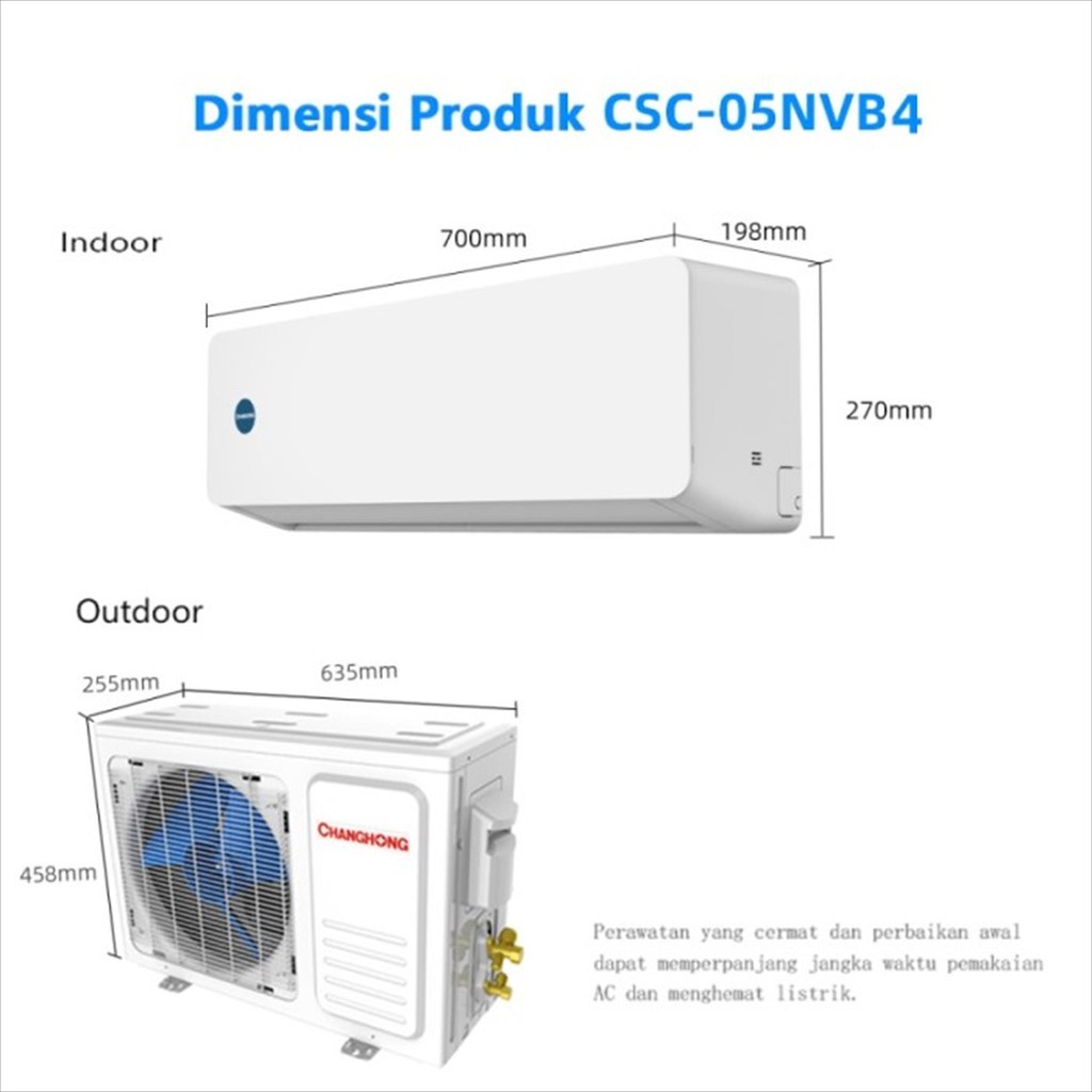 Changhong AC Split 1/2 PK CSC-05NVB4