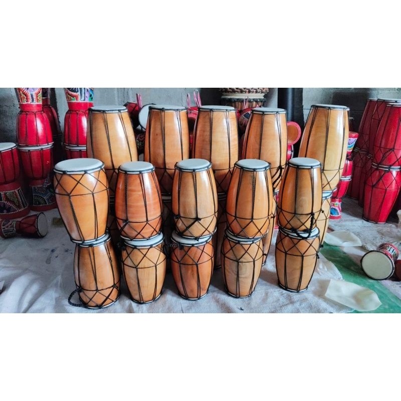 

__(( Kendang Jawa motif natural ukuran 20cm dan 25cm ___(((