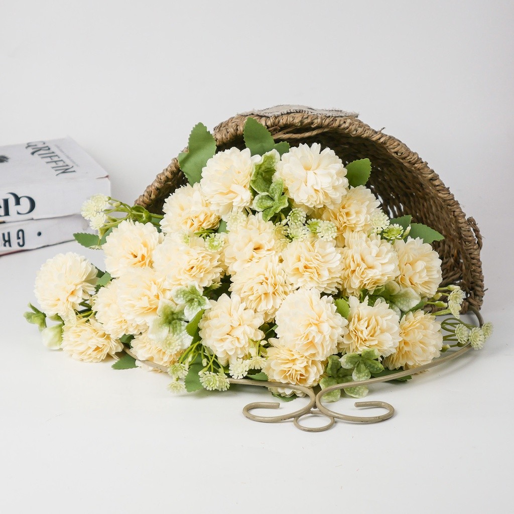 UBUR UBUR BABY BUNGA ARTIFICIAL ROSE POMPOM MURAH BERKUALITAS DEKORASI PERNIKAHAN HIASAN POT RUMAH C
