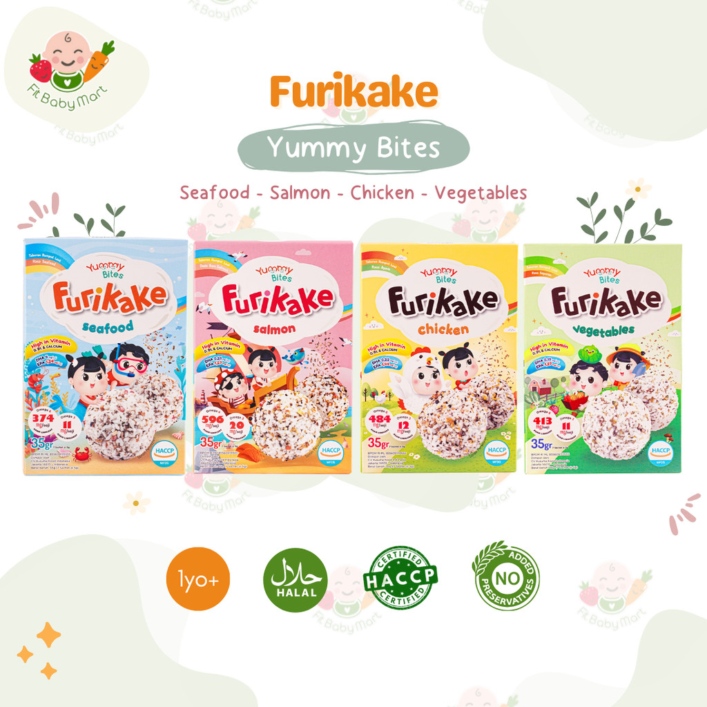 

YUMMY BITES - Furikake Topping Nori Rumput Laut Kering | Makanan Snack Anak