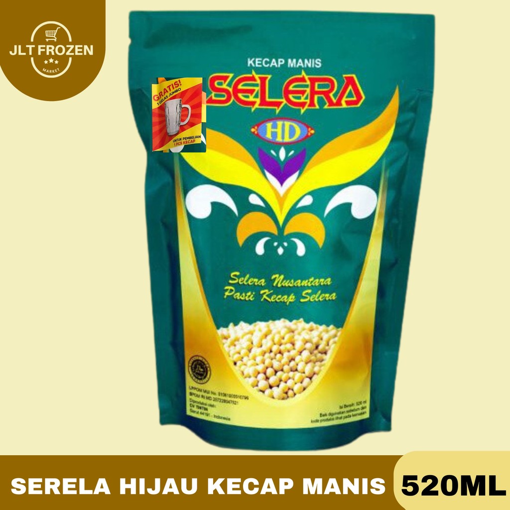 

Kecap Manis Serela /Kecap Kental / Kecap Tin TIn Kemasan Pouch 520ml Gratis Gelas