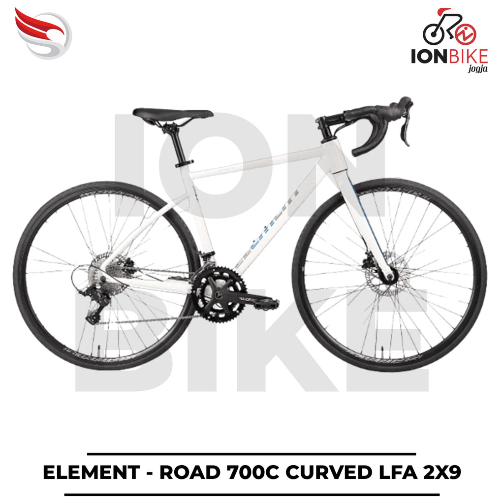 Roadbike Element Curved LFA 700c Discbrake Clean Look Alloy Carbon Look Road Bike Sepeda Balap 700 T