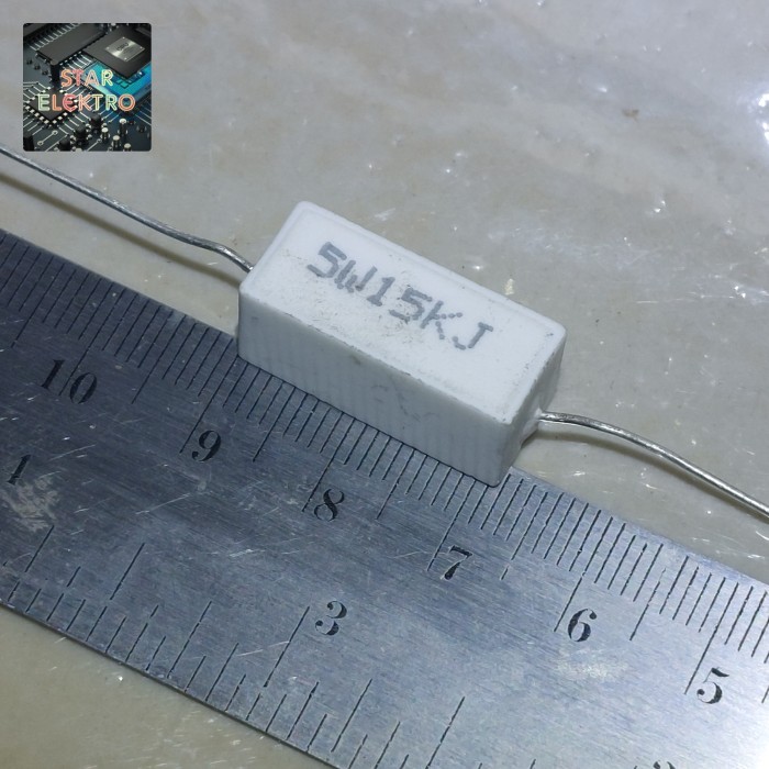 5W15KJ 5W 15K ohm R Resistor Kapur 5watt 15Kilo J 15KR 15KJ 5 w watt 15KOhm 15 Kilo - 10 pcs