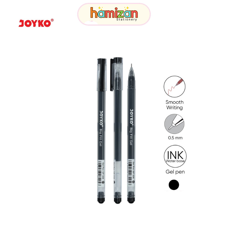 

Gel Pen Pulpen Pena Joyko GP-330 Big Fill Gel 0.5 mm / ( 1 PCS ) Pulpen Gel / Pena Jel Bigfill / Gel Pen Gp-330 Big Fill Gel Joyko